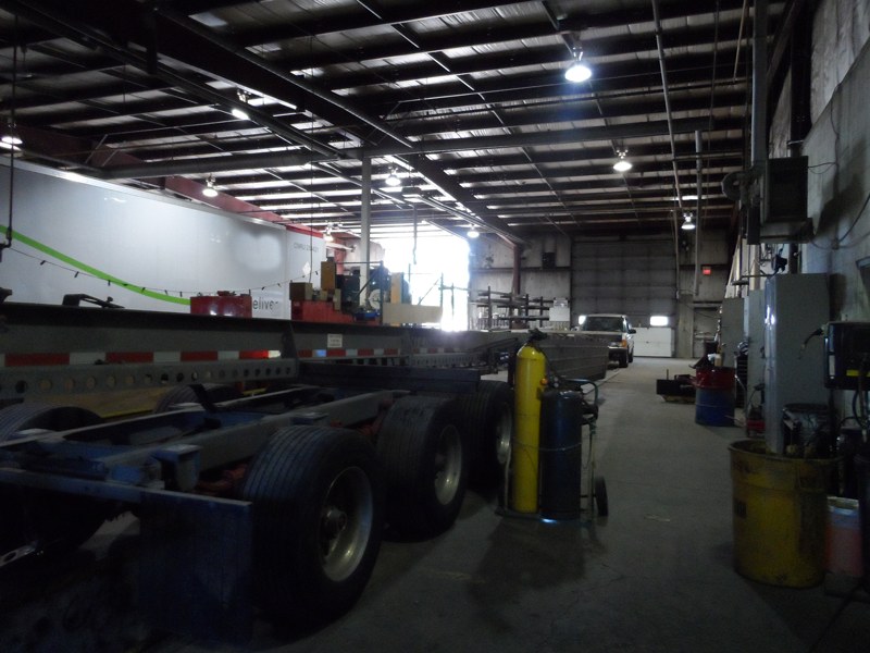 Inside the Superior shop — chassis and trailers in for service